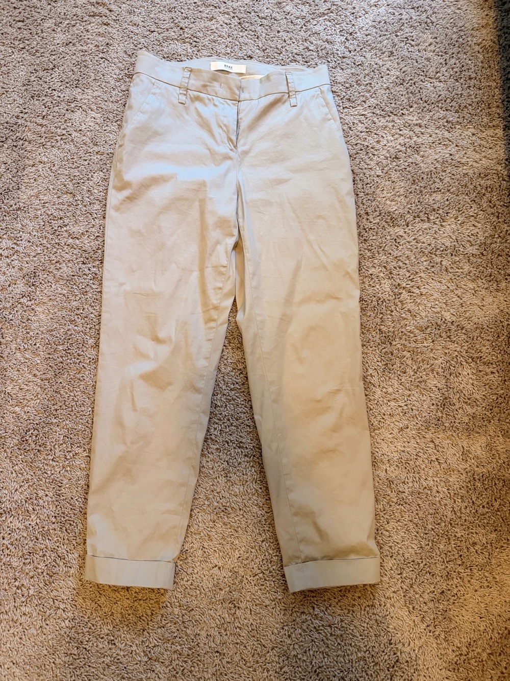 BRAX Neutral Beige Casual Pants with Logo Tag